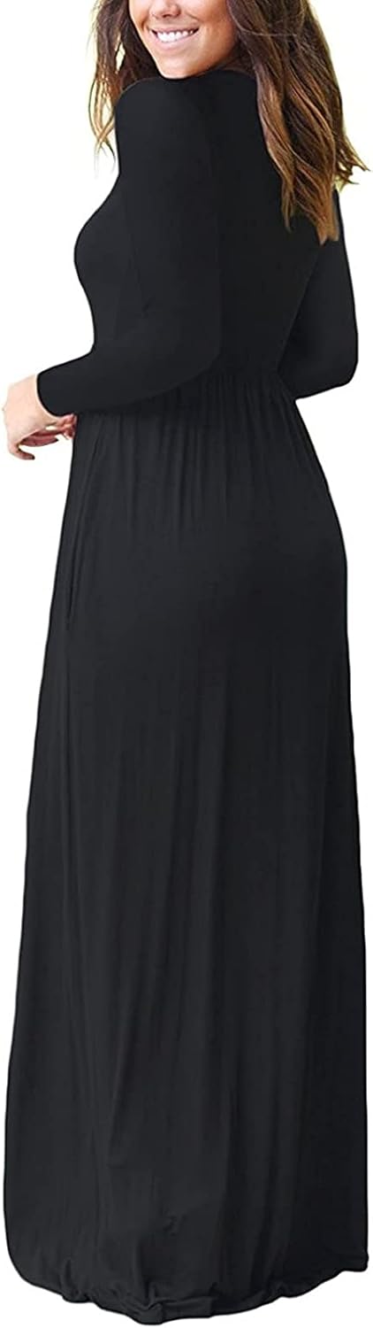 Hount Women's Summer Sleeveless Striped Flowy Casual Long Maxi Dress with Pockets