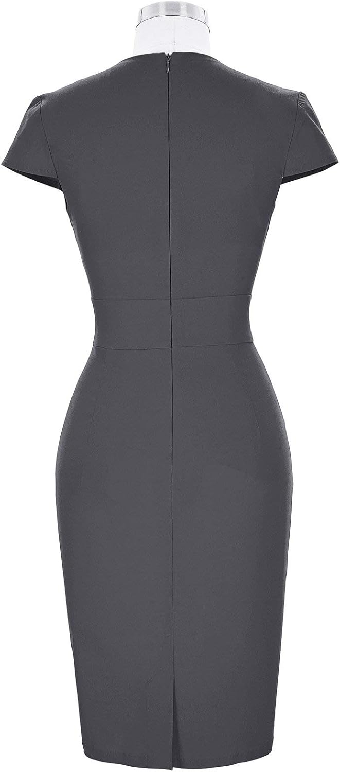 Grace Karin Womens 50s 60s Vintage Pencil Dress Bodycon Cap Sleeve Dress