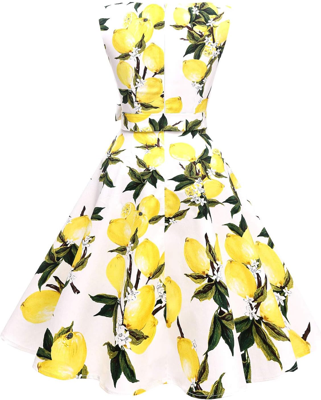 Hanpceirs Women's Boatneck Sleeveless Swing Vintage 1950s Cocktail Dress New