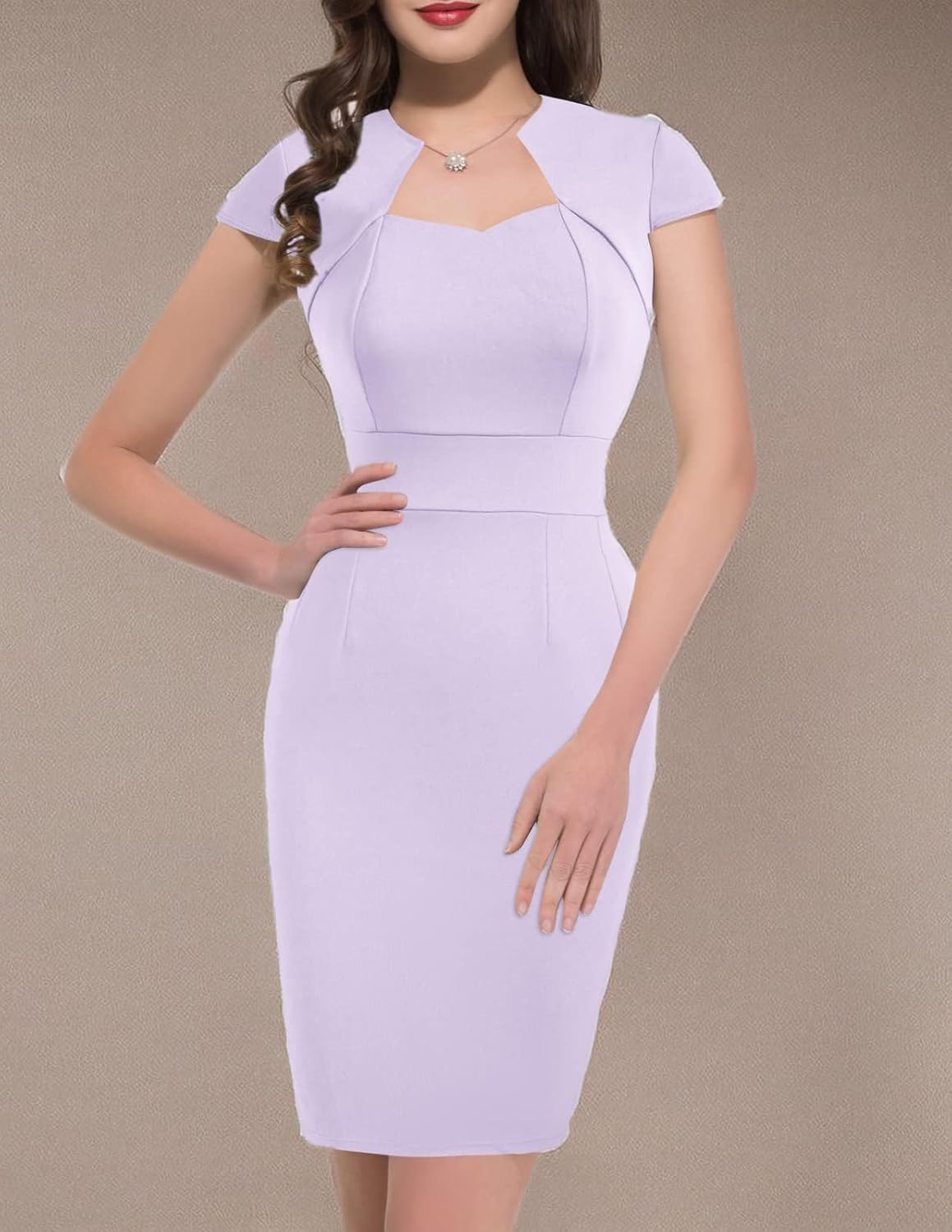 Grace Karin Womens 50s 60s Vintage Pencil Dress Bodycon Cap Sleeve Dress